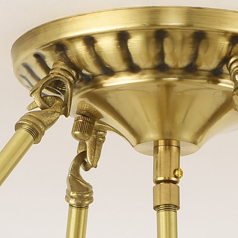 Éclairage semi-monte en verre givré en forme