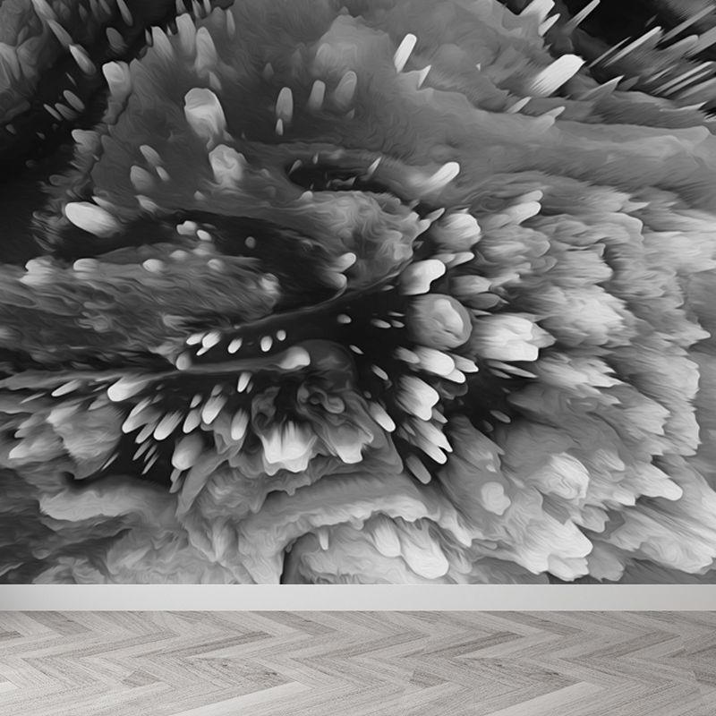 Black Explosion Effect Mural Decal Abstract Modern Moisture Resistant Wall Decor