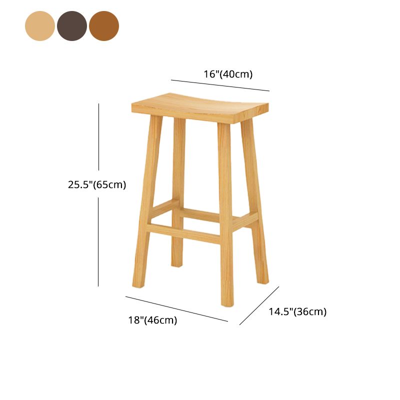 Taburete de bar de madera sin respaldo, sin brazos, moderno, para cocina, con asiento y pedal de madera
