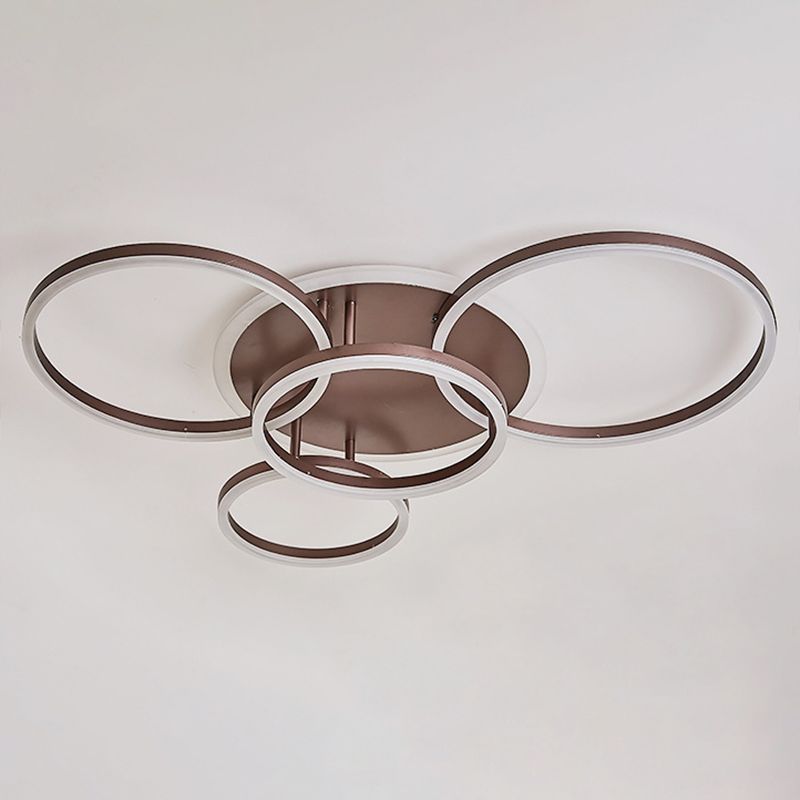 Circle Flush Mount Light Fixtures Ultra-Contemporary Metal Ceiling Light Fixtures for Living Room