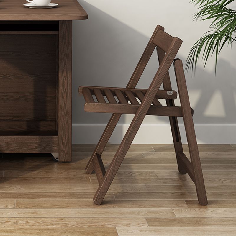 Modern Wood Dining Room Chair Armless Folding Side Chair for Home Use