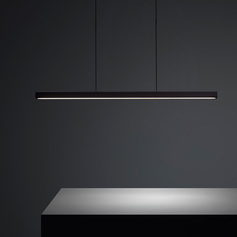 Contemporary Style Linear Island Pendant Metal 1- Light Island Light Fixture