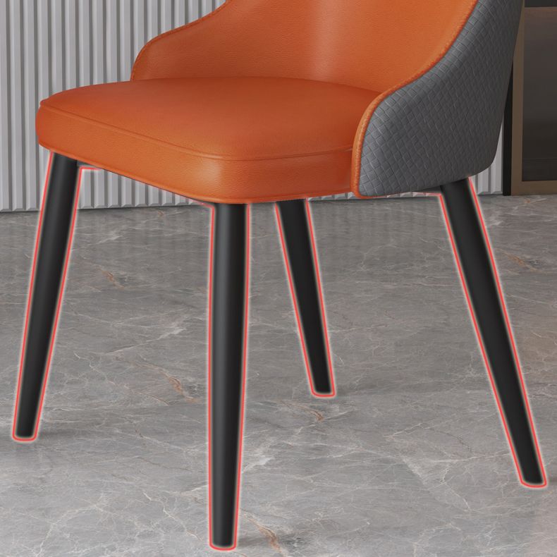 Metal Modern Dining Side Chair with Color Cushion Parsons Chair for Home