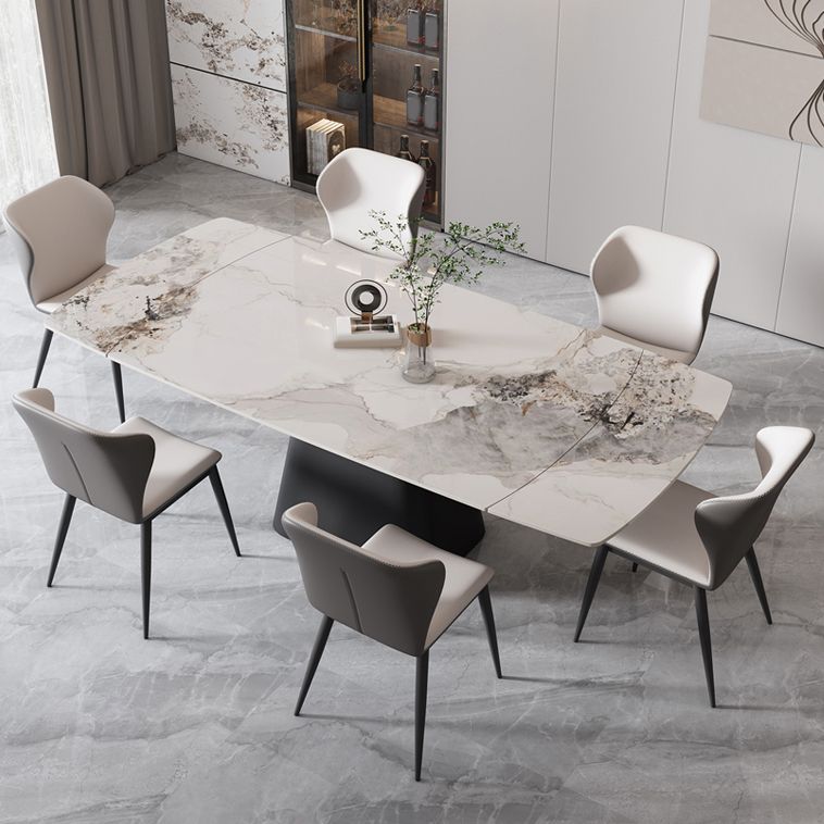 Rectangle Sintered Stone Dining Table Set 1/4/5/7 Pieces Dining Set for Kitchen