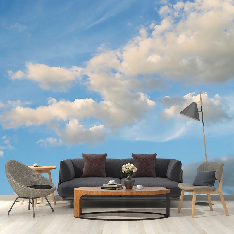 Beautiful Cloudscape Mural Decal Customized Contemporary Wall Covering for Bedroom