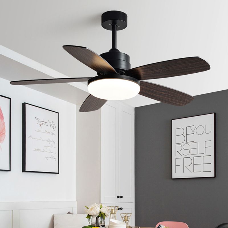 Unique Shape Metal Ceiling Fan Light Kids Style 1-Light Ceiling Fan Lamp for Living Room