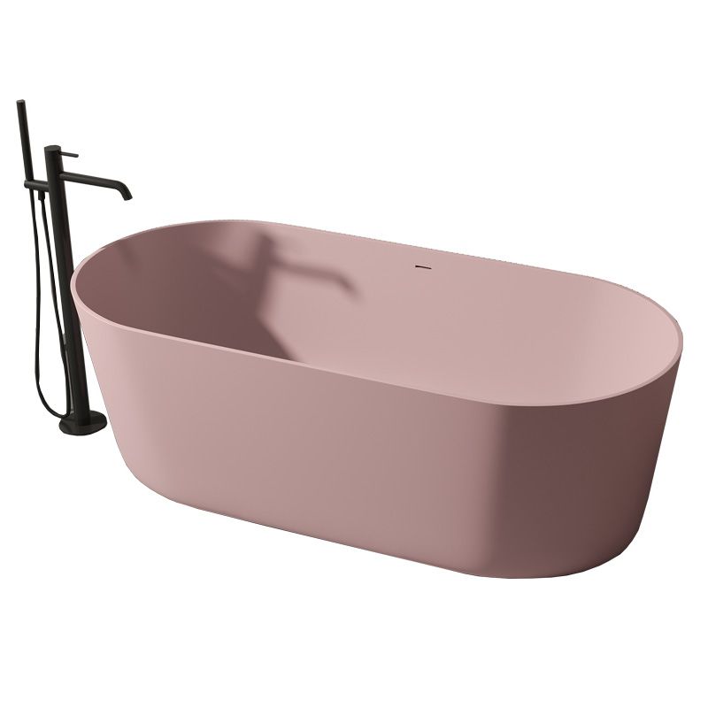 Oval Antique Finish Soaking Bathtub Back to Wall Modern Bath Tub