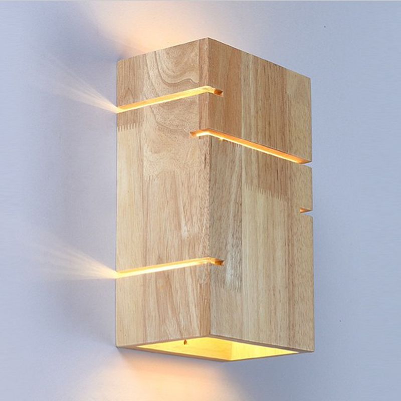 Modern Style Wall Lamp Wooden Wall Sconce Lighting for Bedroom