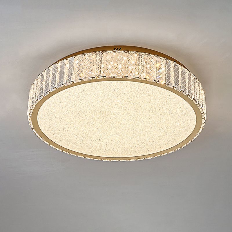 Modern Simple Ceiling Lamp Crystal LED Flush Mount Light Fixture for Bedroom