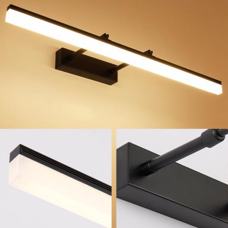 Armed LED Vanity Lamp Modern Minimalist Style Metal Single Vanity Light