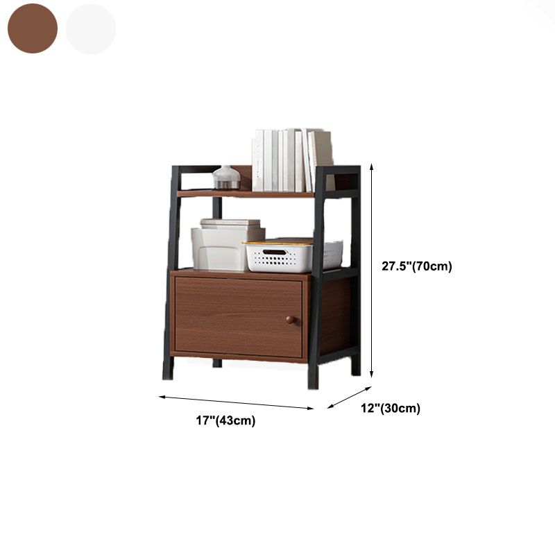 Scandinavian Manufactured Wood Bookcase 12-inch Wide Ladder Book Shelf