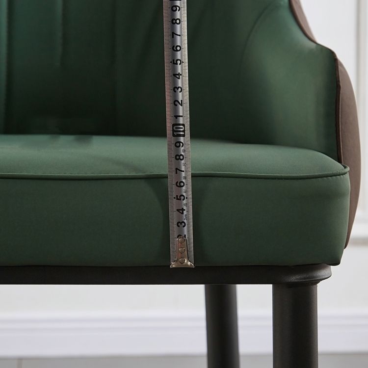 Contemporary Metal Dining Room Chairs Upholstered Dining Armchairs for Home Use