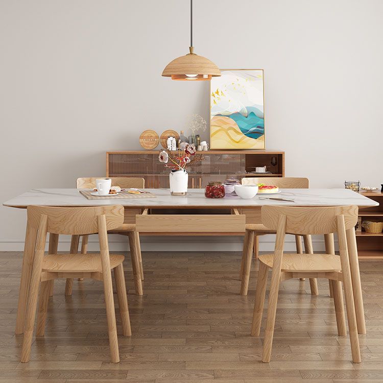 White Stone Top Dining Set for Home 1/2/5 Pieces Modern Dinette Set