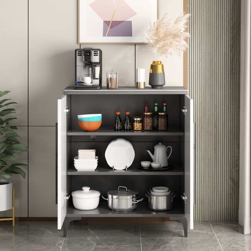 Stone Kitchen Sideboard Cabinet Modern Server Cabinet with Storage