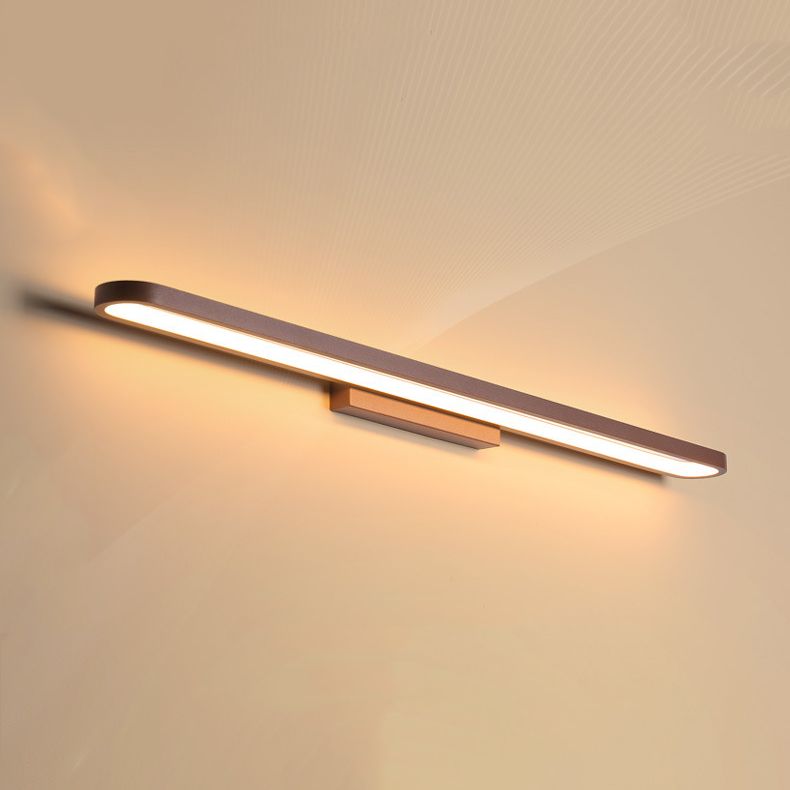 Modern LED Vanity Light Strip Shape Mirror Front Light with Acrylic Shade for Bathroom