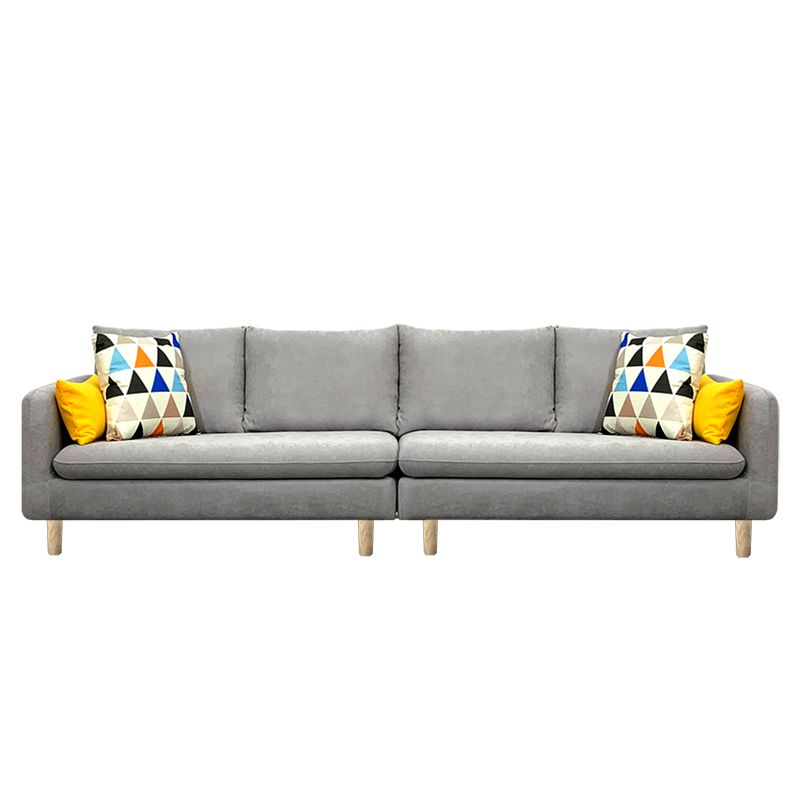 Square Arm Modern  Sofa 30"W Linen Sofa for Living Room with Storage