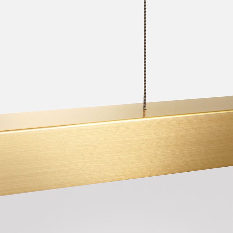 Linear Island Lighting Metallic Contemporary Simplicity Pendant Lighting Fixtures for Restaurant