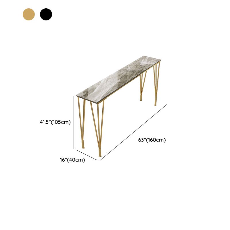 Modern Bar-Height Table Stone Top Bistro Table for Patio Use