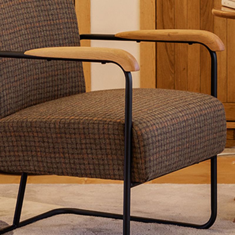Arms Included Chair with wooden handrail 32.67" Wide Armchair for Living Room