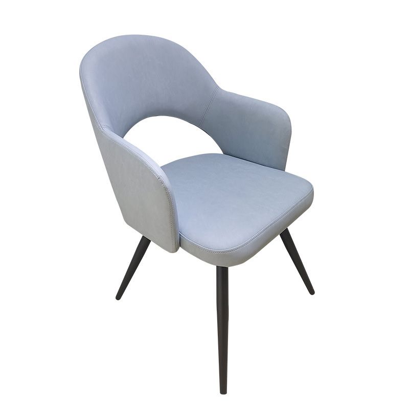 Contemporary Style Arm Chair Open Back Dining Room Chair for Home