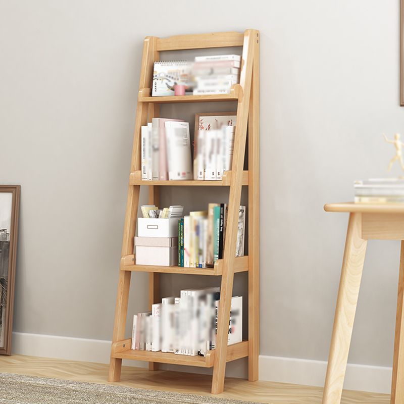 Modern Style Ladder Bookshelf Massivholzregal Bücherregal für Zuhause