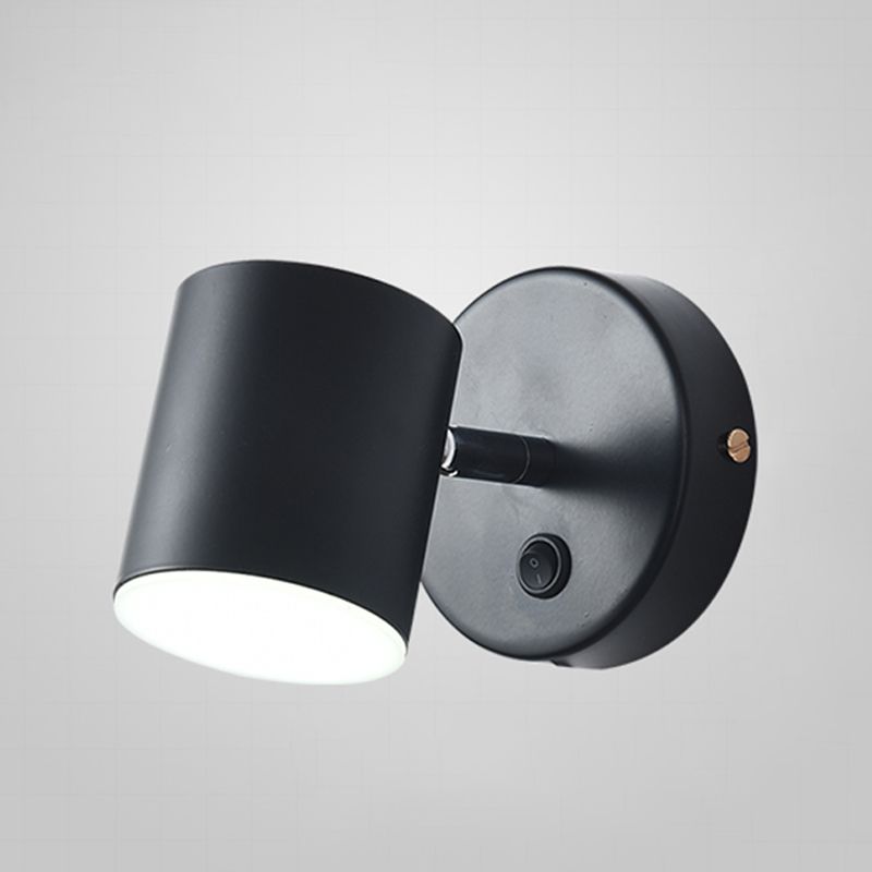 Moderne Stilzylinderwandmontage Lampe Metall 1 Lichtwandbeleuchtung Armaturen