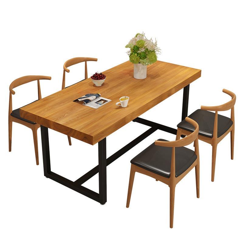 Modern 1/5 Pieces Dining Set Rectangle Wood Dining Table for Kitchen Dining Room