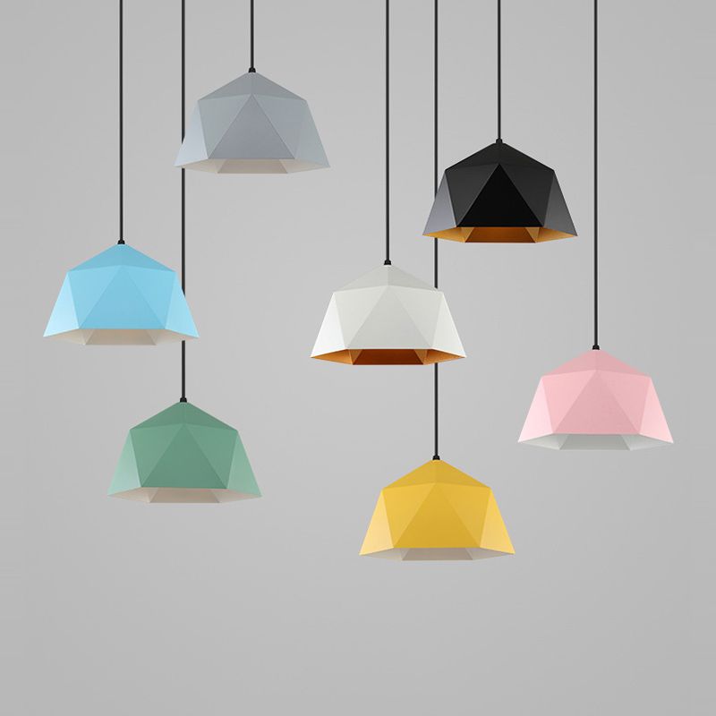 Macaron Style 1 Suspension de tête Lumière en aluminium Rhombus Pendante Pendante pour salle à manger