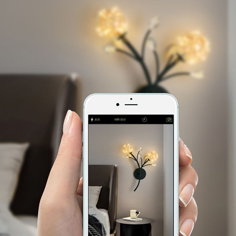 Glaskugelform Wand Licht moderner Stil 2 Lichter Wandhalterung Licht