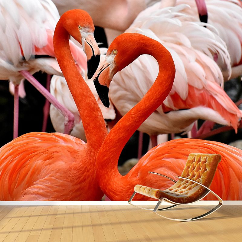 Tropical Flamingos Wall Mural Modern Decorative Living Room Wall Covering