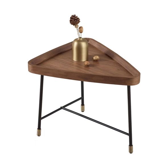 Nordic Round/Rectangle/Triangle Coffee Table Wood Cross Legs Cocktail Table