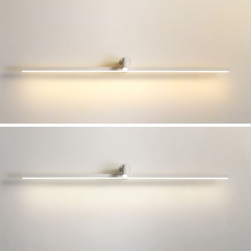 Simplicity Elongated Vanity Mirror Lights Metallic Wall Light Fixtures for Bathroom
