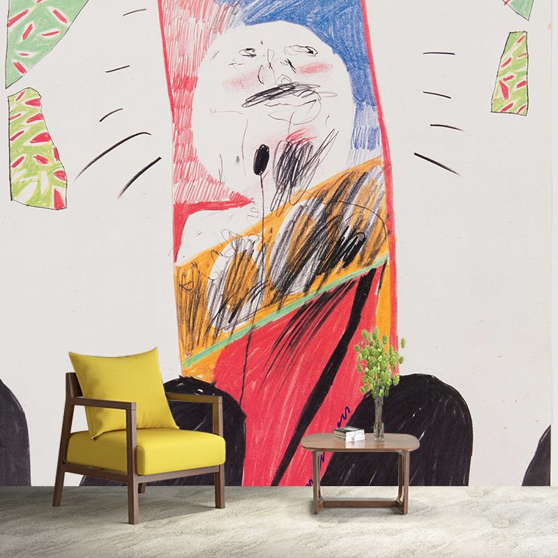 Black-Green Art Wall Covering Mural Full-Size the Singer Painting Wall Decoration for Living Room