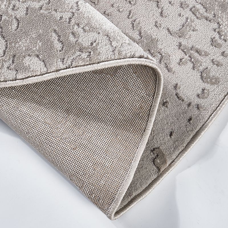 Stylish Grey Modern Area Rug Polyester Rug Easy Care Washable Carpet for Home Decor