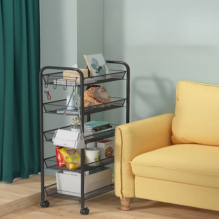 Modern Iron Bookcase, 10.5" W Geometric Bookshelf for Any Room
