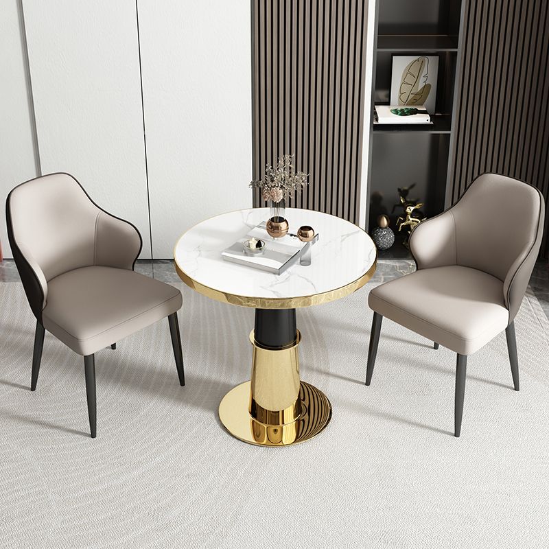 Modern Armrest Backrest Cushion Chair with Metal Legs for Hotel