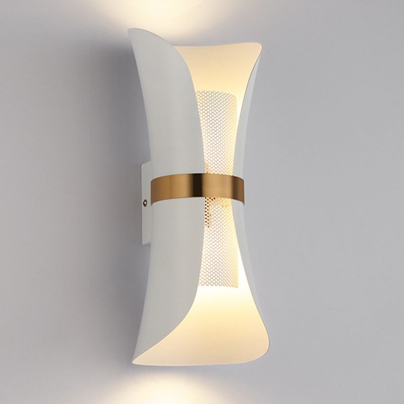 Lámpara de luz de pared contemporánea de metal lámpara de apliques de 2 luces para dormitorio