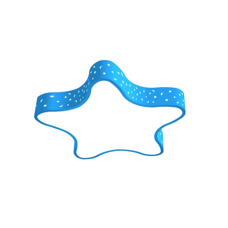 Star Shaped Playroom Ceiling Fixture Acrylic Kids LED Flush Mount Recessed Lighting in Red/Pink/Yellow