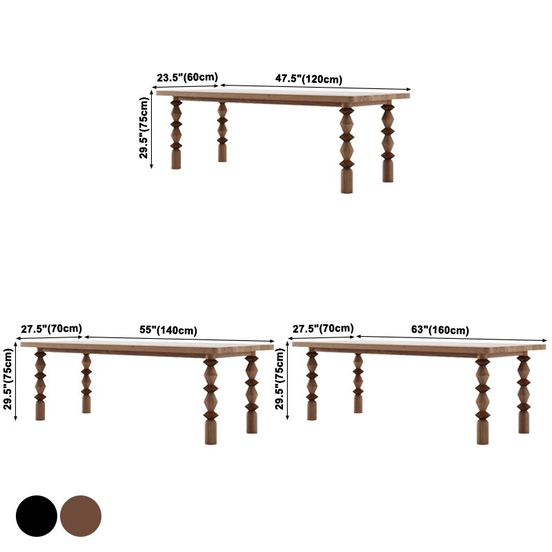 Simplicity Style Home Pine Solid Wood Dining Table Round Shape Table with 4 Legs Base