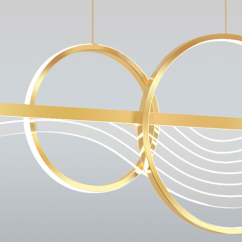 Luci da isola a forma lineare Modern Style Metal Island Lighting for Restaurant