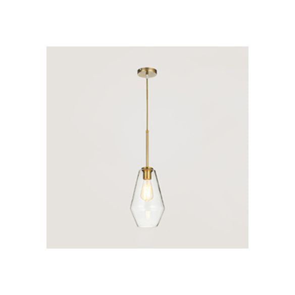 Triangle en verre transparent / ambre / urne / diamant pendentif lampad