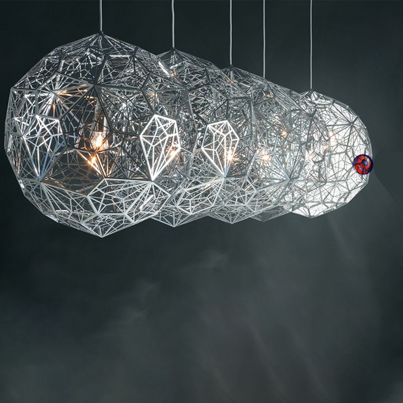 1-Light Metal Suspended Lighting Fixture Contemporary Pendant Light Kit for Dining Room