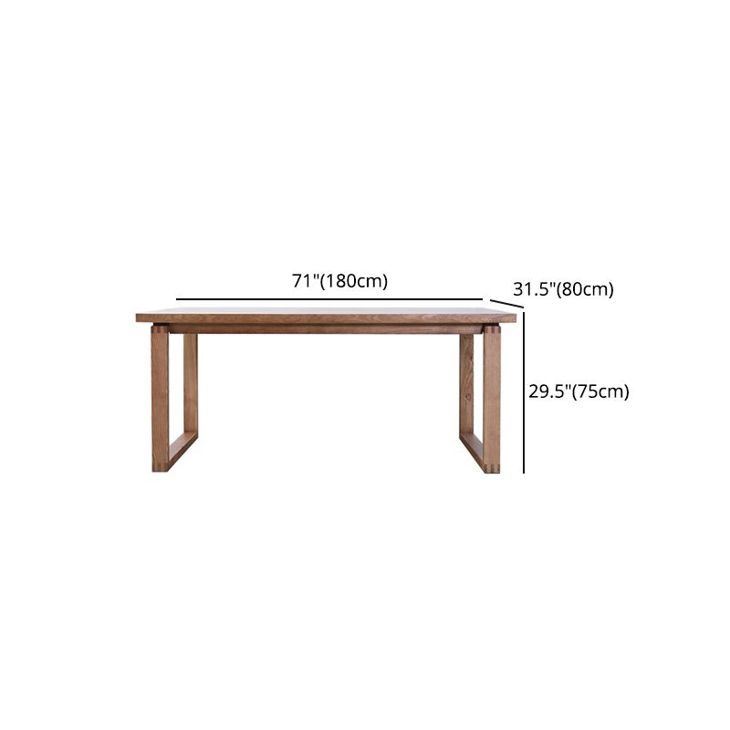 Modern Pine Solid Wood Dining Table Sled Base Dining Table in Natural