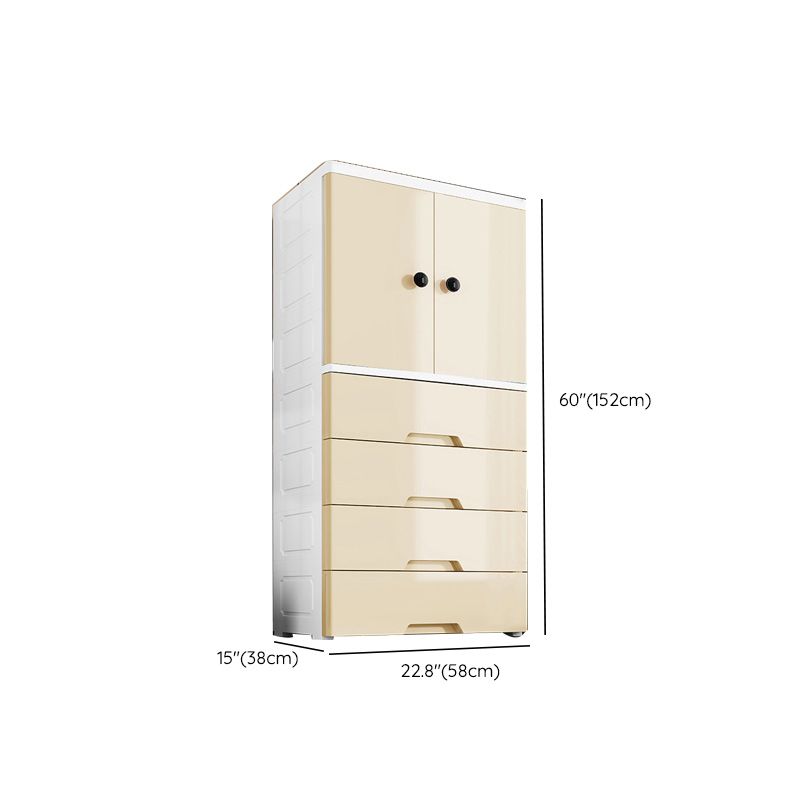 Plastic Wardrobe Teen Style Simple Rectangular Bedroom Wardrobe Closet