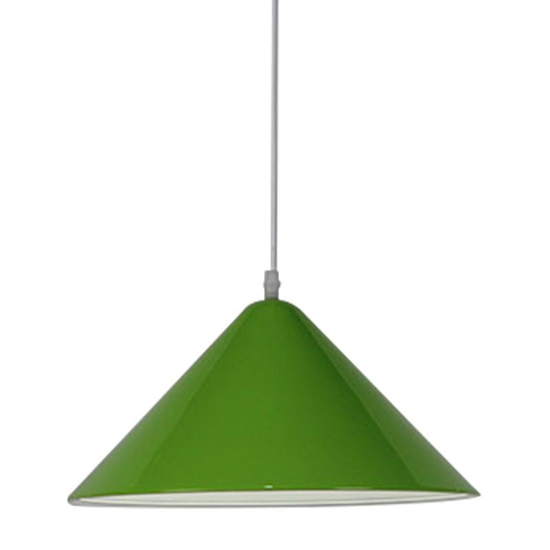 Nordic Cone Hanging Lamp Metal 1 Hell Black/Weiß/Rot anheizt