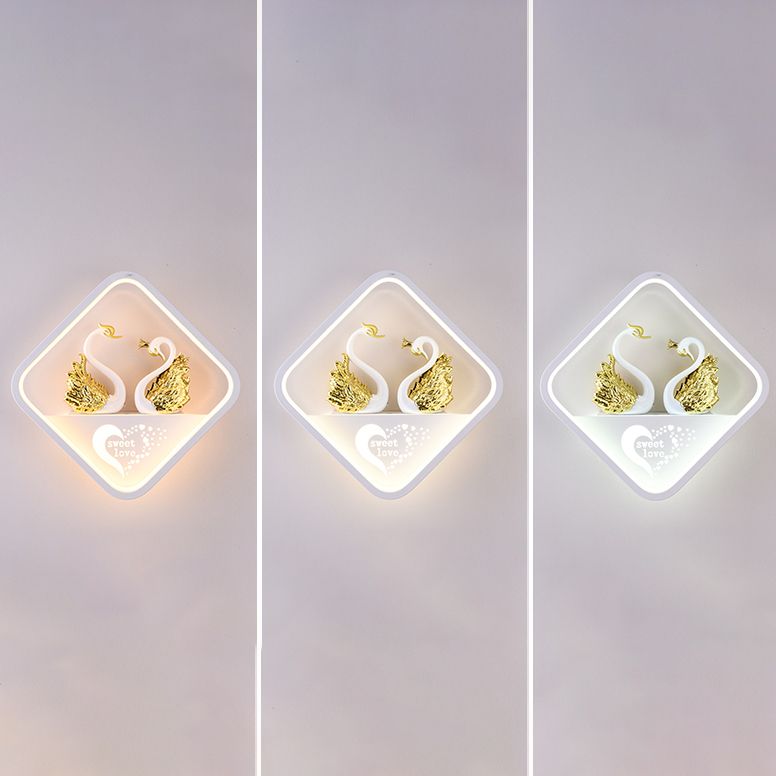 Geometry Shape Wall Light Kids Style Metal 1-Light Wall Mount Light