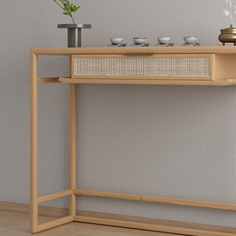 Rectangle Shape Contemporary Console Table Natural/Brown Ash Console Sofa Table