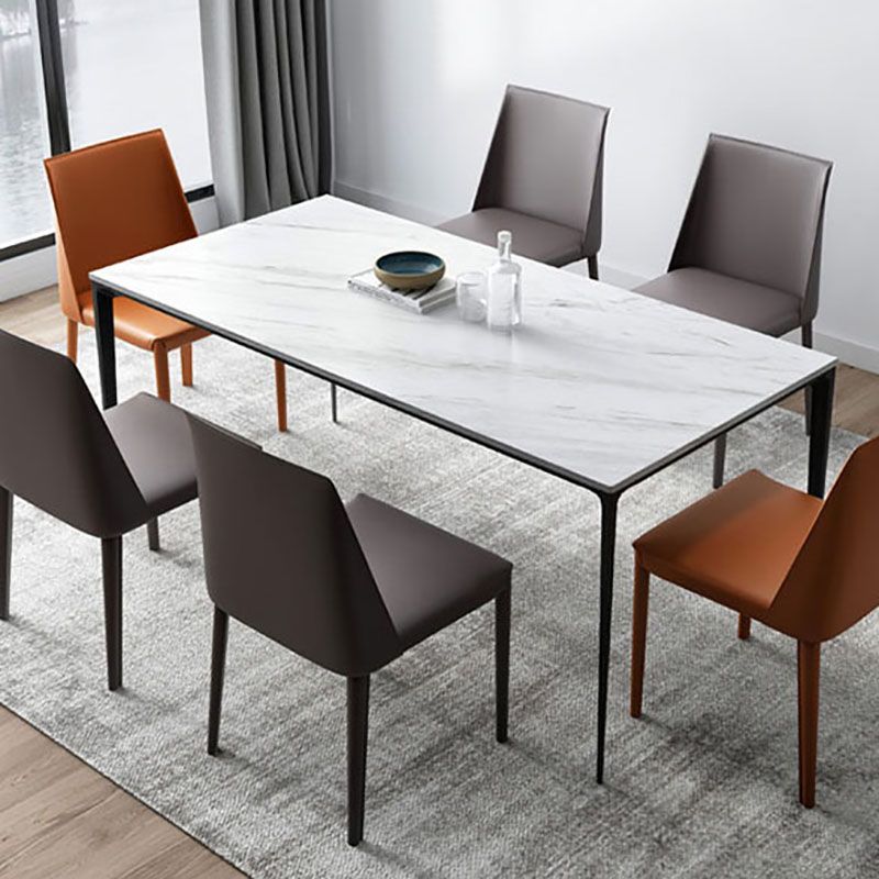 Silla auxiliar de cuero estilo diseñador para el hogar Parsons Silla de comedor con acabado mate (juego de 2)
