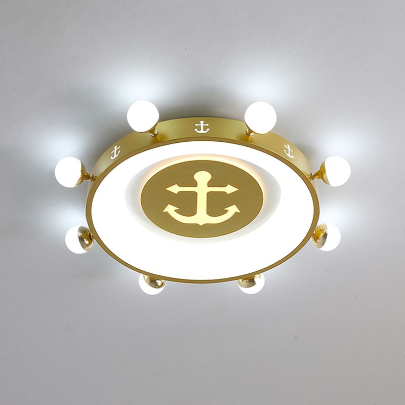 Éclairage de plafond encastré moderne en acrylique à montage encastré à LED pour chambre d'enfant en forme de cercle