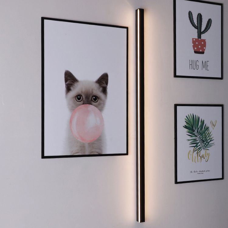 Lámpara de pared de línea delgada minimalista Metálico LED LED Surfate Surf Sponde de pared de la superficie